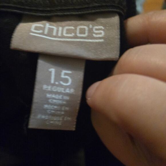 Chico’s Ponte Knit Career Pants Women’s Size 1.5 M Brown Black - Picture 3 of 8